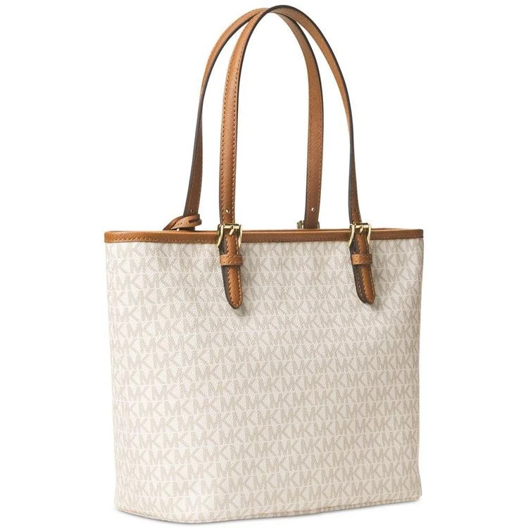 商品Michael Kors|MICHAEL  Signature Jet Set Item Medium Top Zip Snap Pocket Tote,价格¥989,第5张图片详细描述