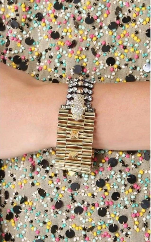 商品Iosselliani|Cheetah Head Crystal Bracelet,价格¥3197,第3张图片详细描述