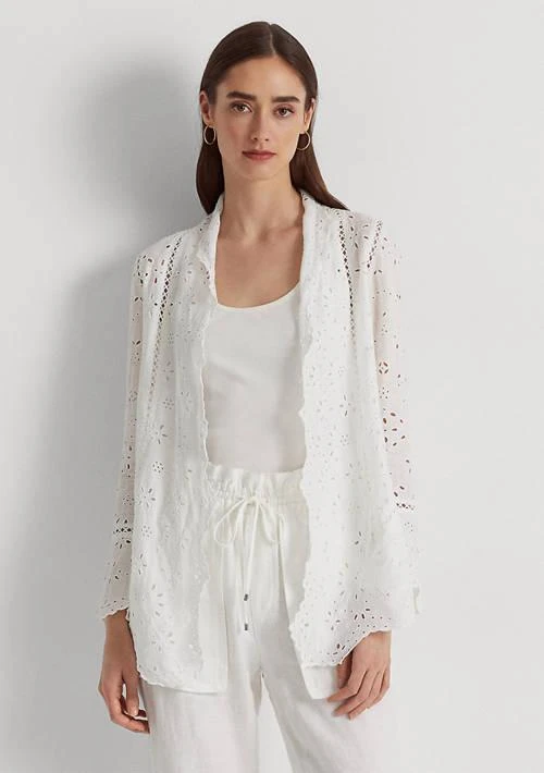 商品Ralph Lauren|Ralph Lauren Eyelet Linen Duster Jacket,价格¥507,第1张图片