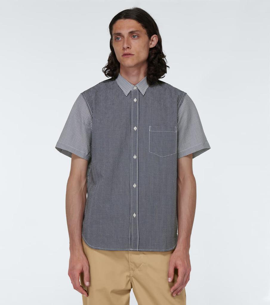 Short-sleeved seersucker shirt商品第3张图片规格展示