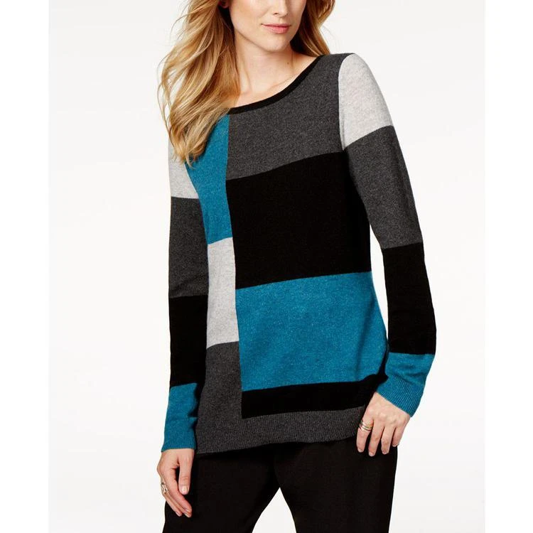 商品Charter Club|小码 Cashmere Colorblocked Sweater, Created for Macy's,价格¥510,第1张图片