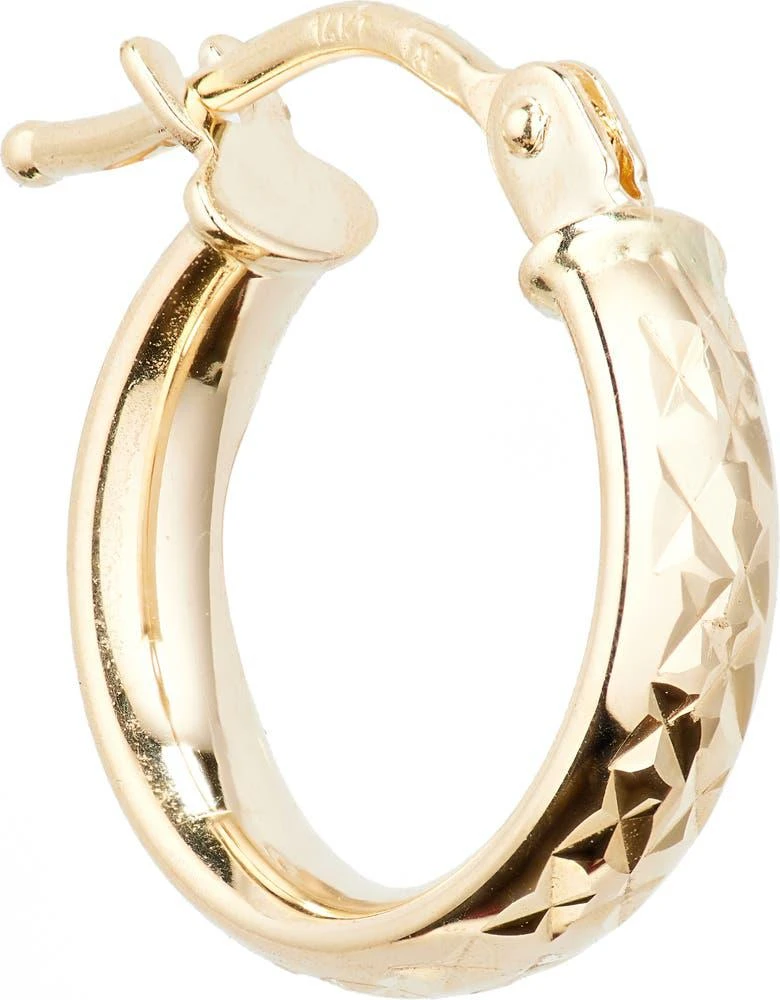 14K Gold Wide Hoop Earrings 商品