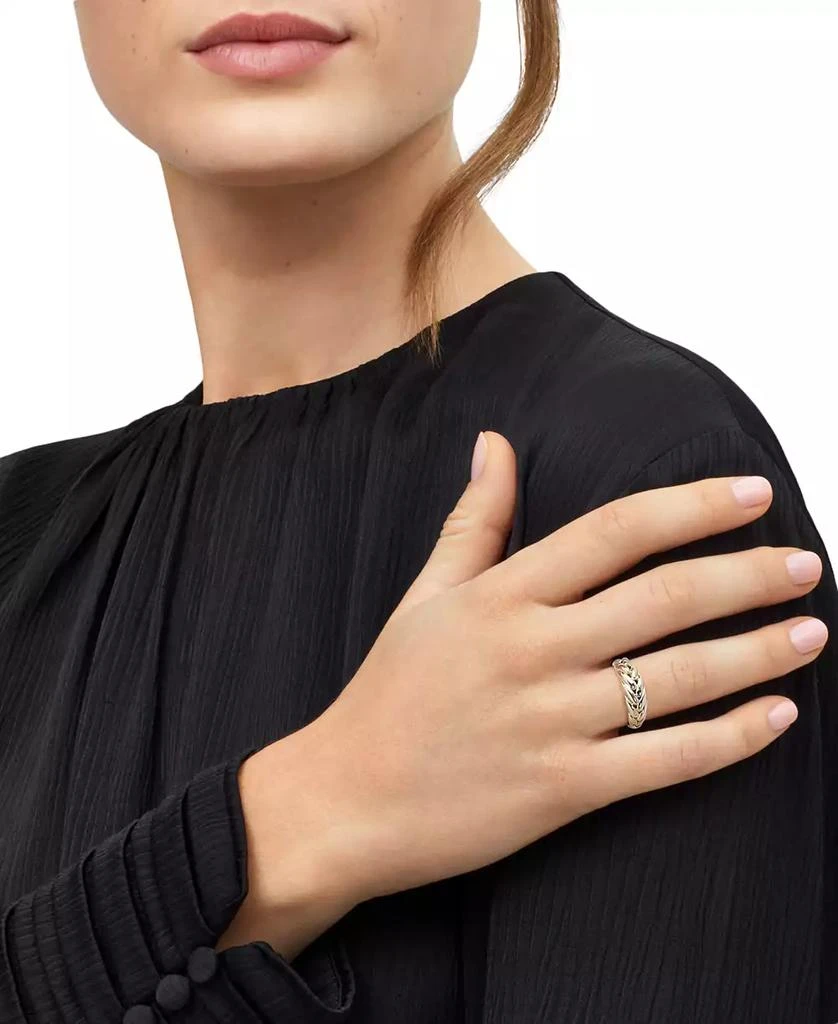 商品Macy's|Polished Wheat Design Fashion Ring in 10k Gold,价格¥2594,第2张图片详细描述