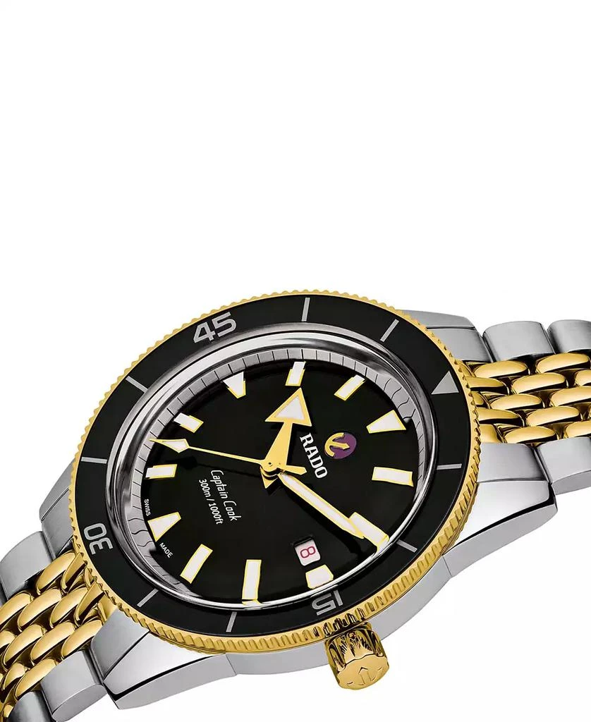 商品Rado|Men's Captain Cook Automatic Two-Tone Stainless Steel Bracelet Watch 42mm,价格¥17950,第2张图片详细描述