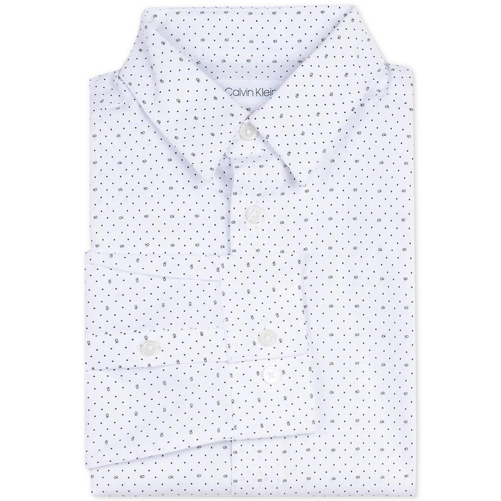 商品Calvin Klein|Big Boys Slim-Fit Stretch Logo Dot-Print Dress Shirt,价格¥276,第1张图片