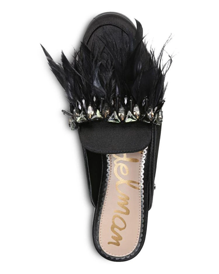 商品Sam Edelman|Women's Landis Embellished Satin Mules,价格¥674,第3张图片详细描述