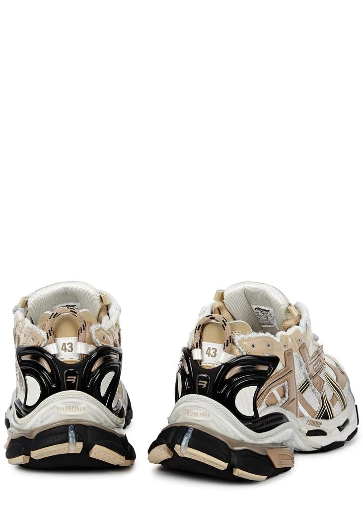 商品Balenciaga|Runner gold distressed panelled mesh sneakers,价格¥5158,第3张图片详细描述