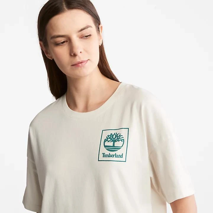 商品Timberland|Back Graphic Logo T-Shirt for Women in White,价格¥140,第5张图片详细描述