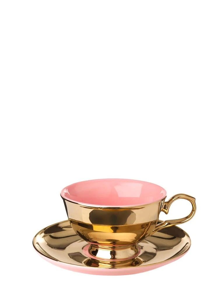 商品POLSPOTTEN|Set Of 4 Legacy Gold Tea Cups & Saucers,价格¥1051,第3张图片详细描述