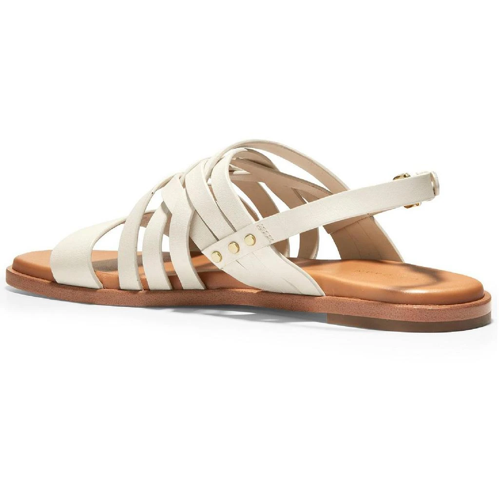 商品Cole Haan|Cole Haan Womens Francie    Leather Strappy Flat Sandals,价格¥292,第2张图片详细描述