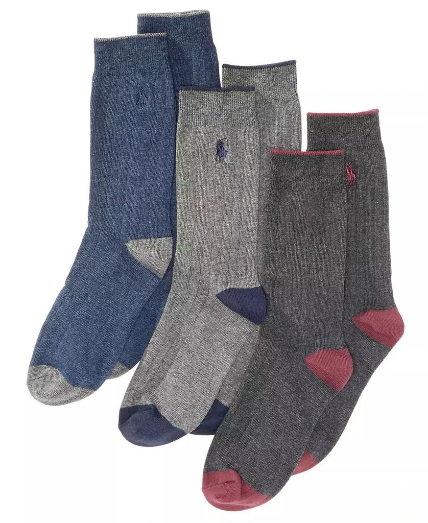 商品Ralph Lauren|3-Pk. Ribbed Dress Socks, Toddler Boys, Little Boys & Big Boys,价格¥96,第1张图片