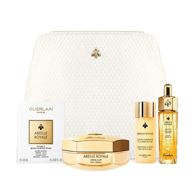 商品Guerlain|Guerlain娇兰 2022年限量帝皇蜂资日霜套装4件套 日霜50ml+复原蜜15ml+精粹水40ml+精华露4.8m,价格¥914,第1张图片