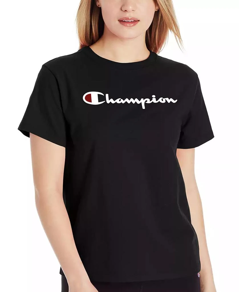 商品CHAMPION|女士经典标志短袖圆领纯色刺绣T恤,价格¥98,第1张图片