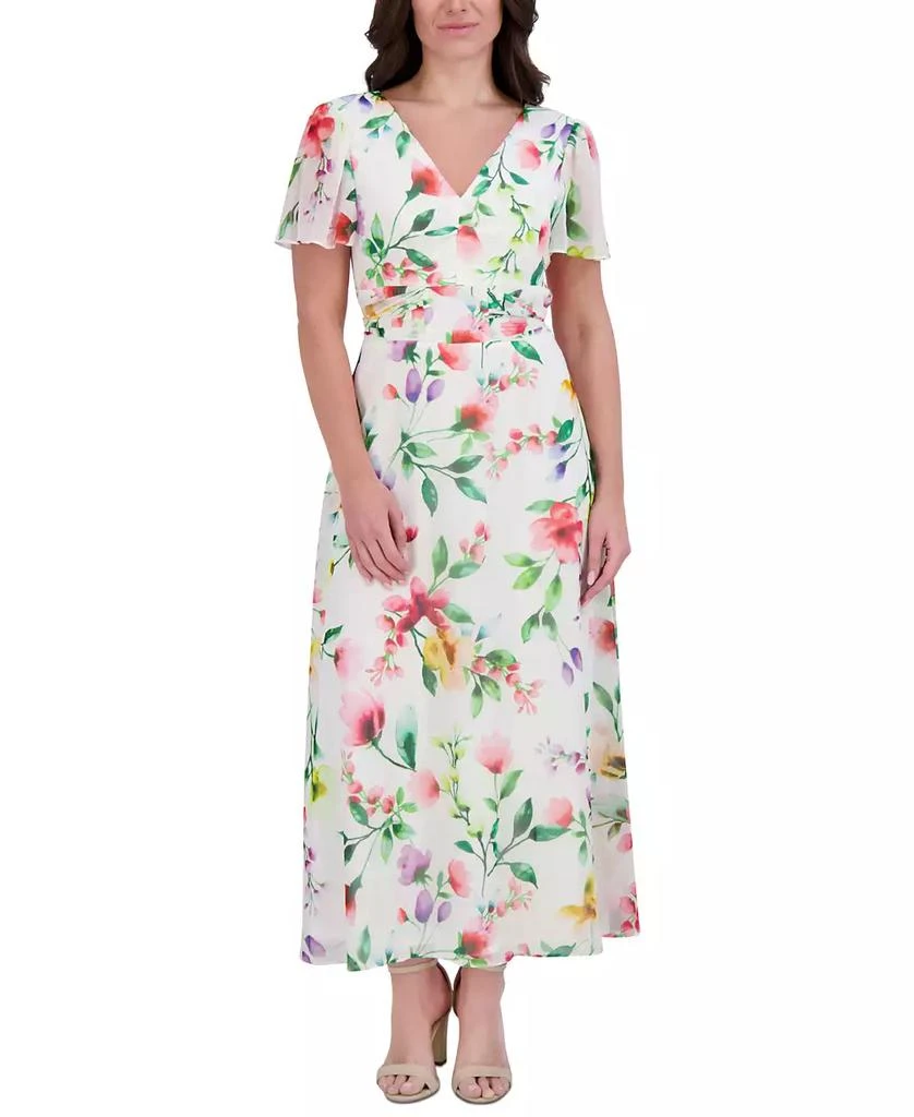 商品Kensie|Women's Floral Print Sleeveless A-Line Midi Dress,价格¥950,第1张图片