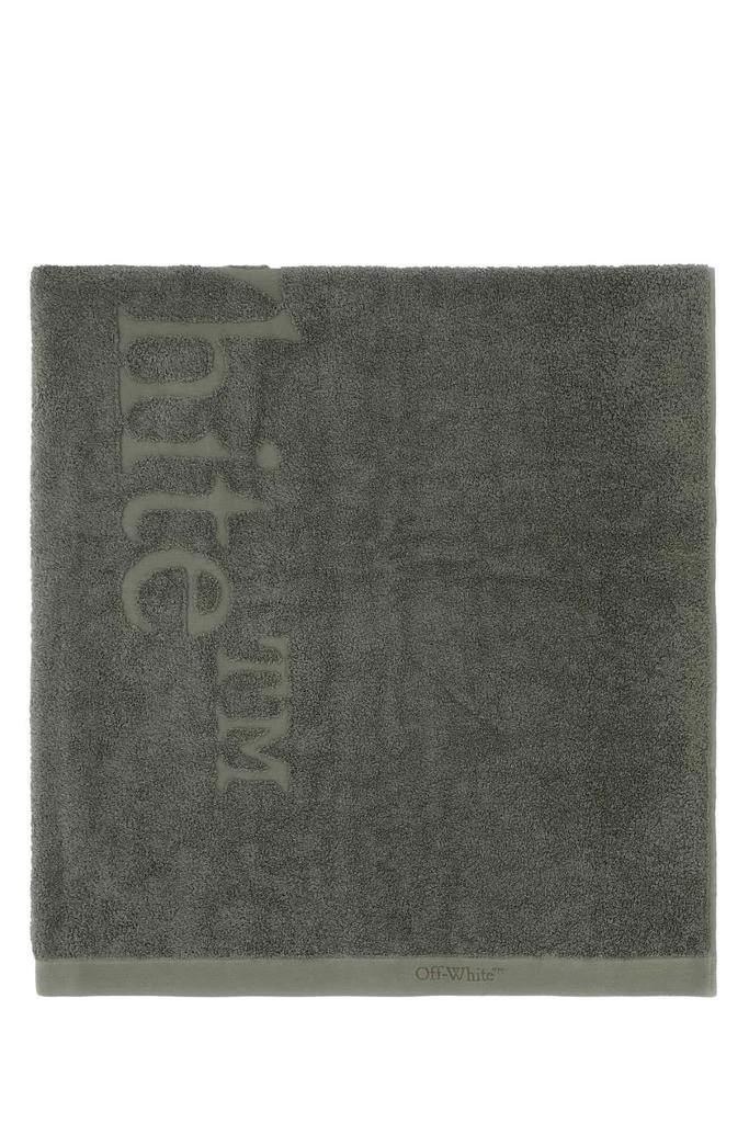 商品Off-White|Off-White Bookish Logo Detailed Bath Towel,价格¥1710,第1张图片