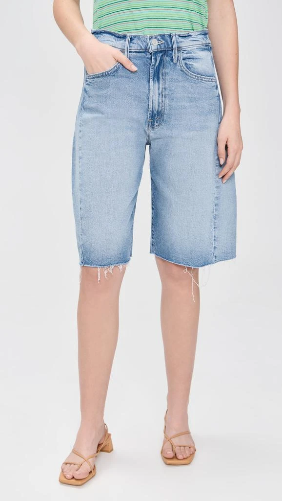 商品MOTHER|The Half-Pipe Bermuda Fray Jeans Shorts,价格¥1929,第1张图片