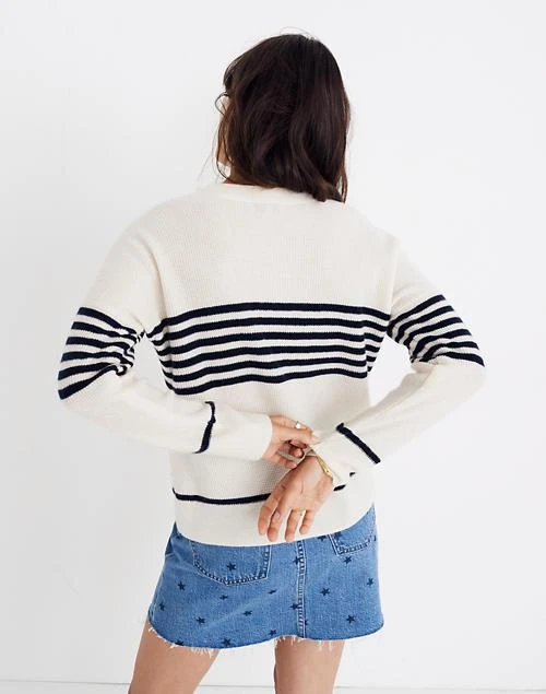 商品Madewell|Cashmere Sweatshirt in Nautical Stripe,价格¥436,第2张图片详细描述