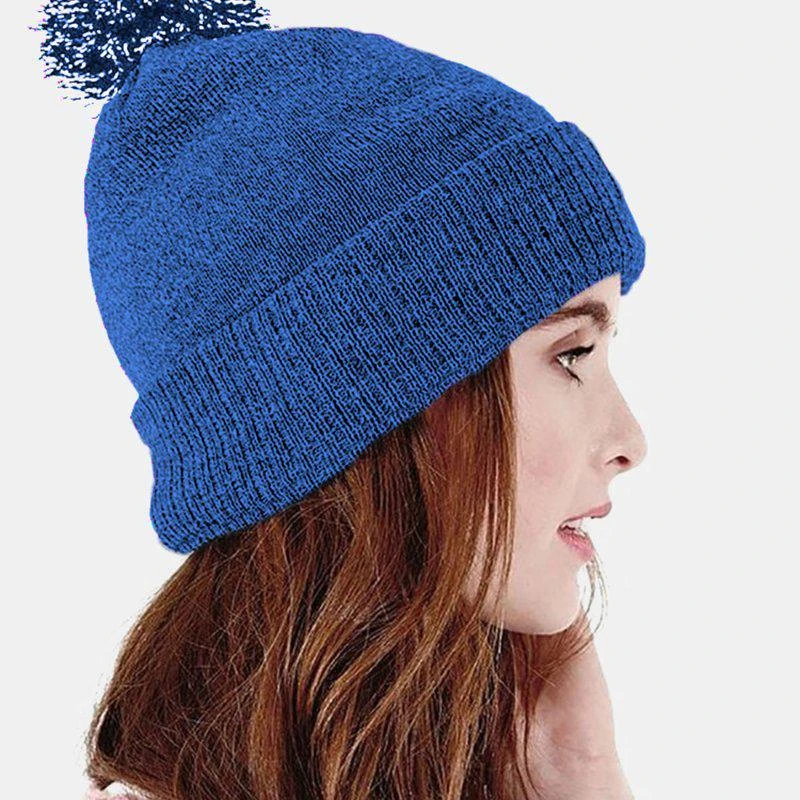 商品Beechfield|Beechfield Big Girls Snowstar Duo Extreme Winter Hat (Bright Royal/White) ONE SIZE ONLY,价格¥76,第2张图片详细描述