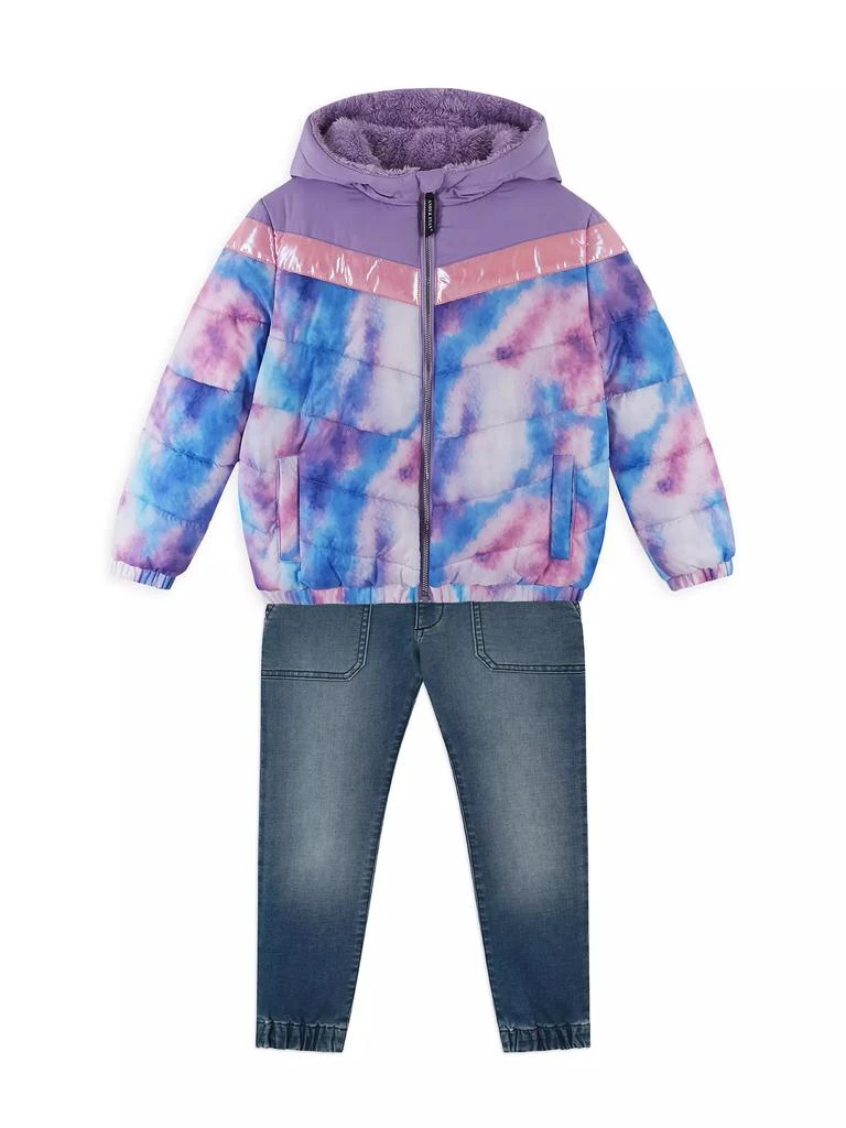 商品Andy & Evan|Little Girl's & Girl's Tie-Dye Bubble Coat,价格¥540,第2张图片详细描述