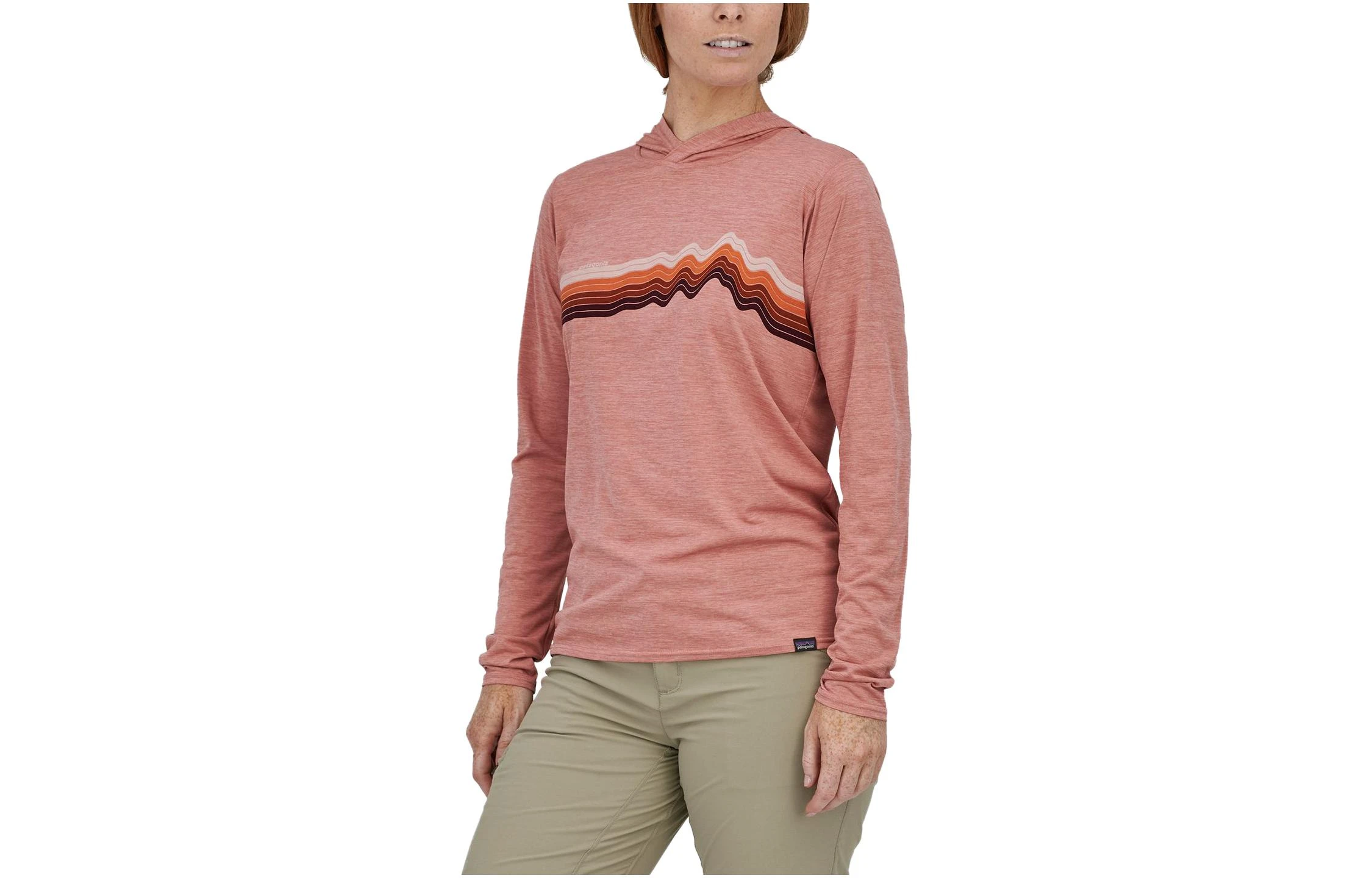 商品[国内直发] Patagonia|patagonia巴塔哥尼亚  Cap Cool Daily C1系列背面字母logo印花速干连帽长袖 T恤 女款,价格¥747,第6张图片详细描述