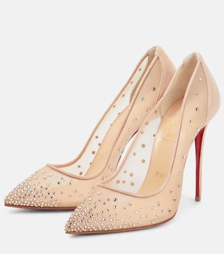 商品Christian Louboutin|Follies Strass缀饰网布高跟鞋,价格¥11259,第4张图片详细描述