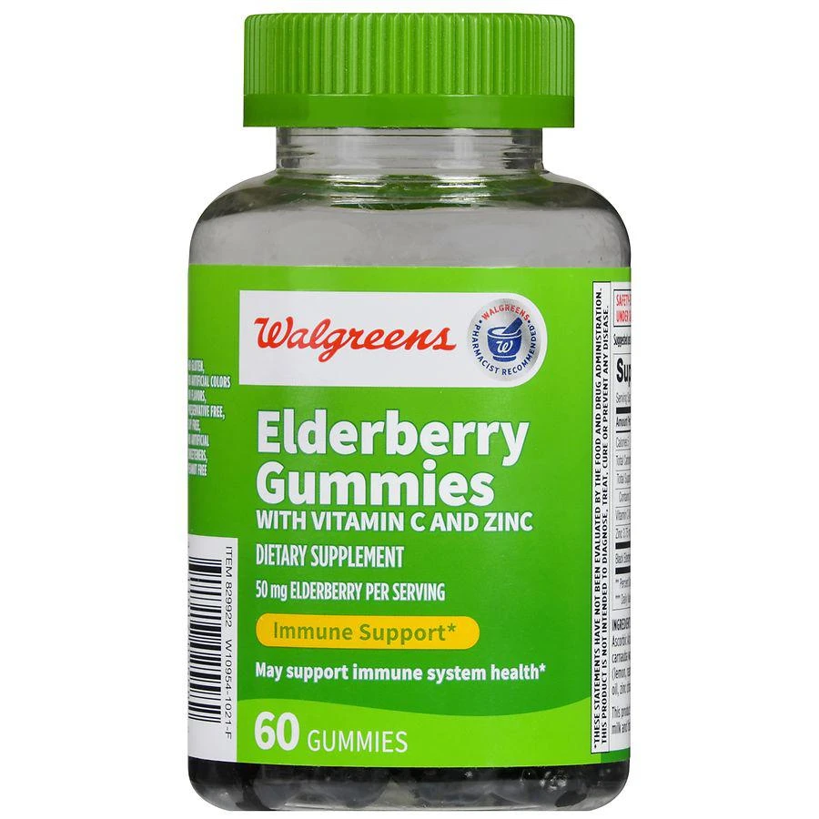 商品Walgreens|Elderberry with Vitamin C and Zinc Gummies,价格¥148,第2张图片详细描述