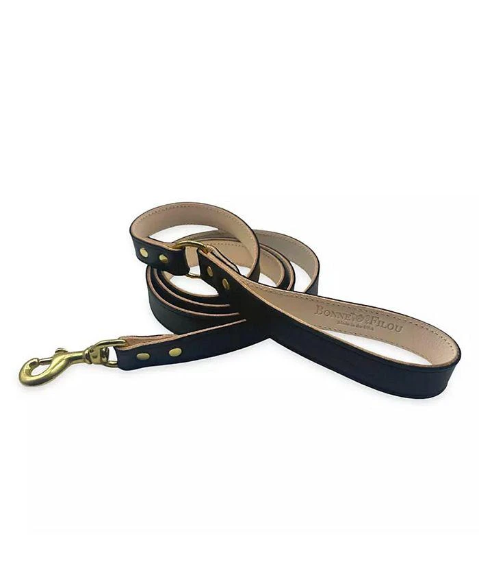 商品Bonne et Filou|Large 6' Plain Leather Dog Leash,价格¥710,第2张图片详细描述