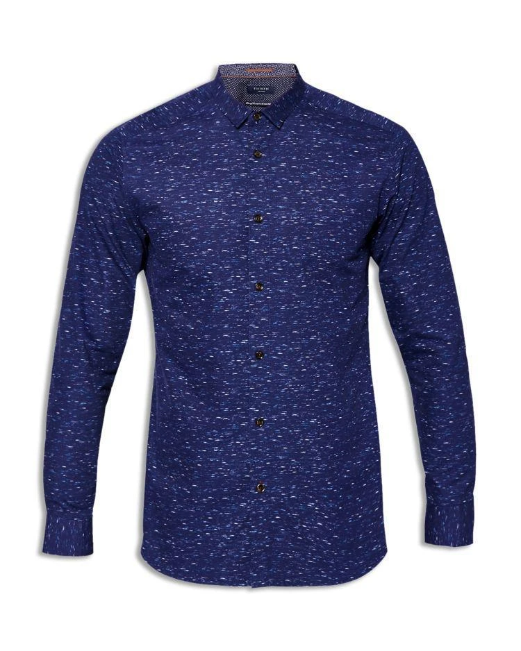 商品Ted Baker London|Ted Baker Pantheo Nepped Print Slim Fit Button-Down Shirt ,价格¥689,第4张图片详细描述