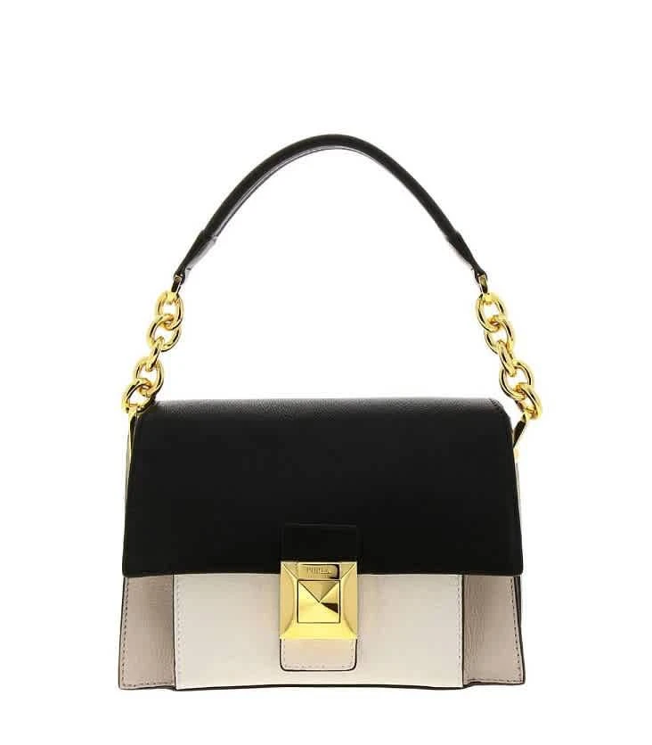 商品Furla|Diva Mini Leather Shoulder Bag - Lino G/Onyx/Chalk,价格¥1975,第1张图片