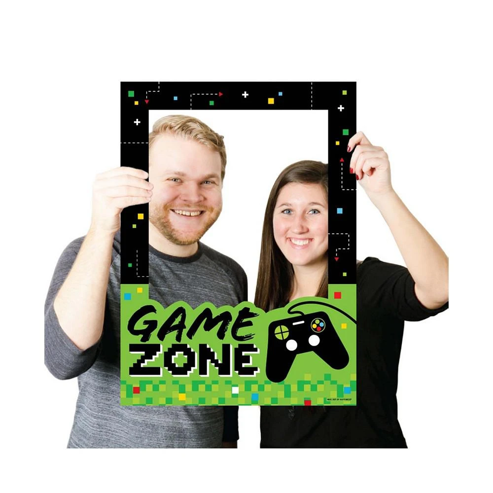 商品Big Dot of Happiness|Game Zone - Pixel Video Game Party Selfie Photo Booth Picture Frame & Props,价格¥225,第3张图片详细描述