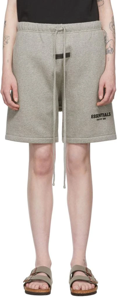 商品Essentials|Gray Cotton Shorts,价格¥574,第1张图片