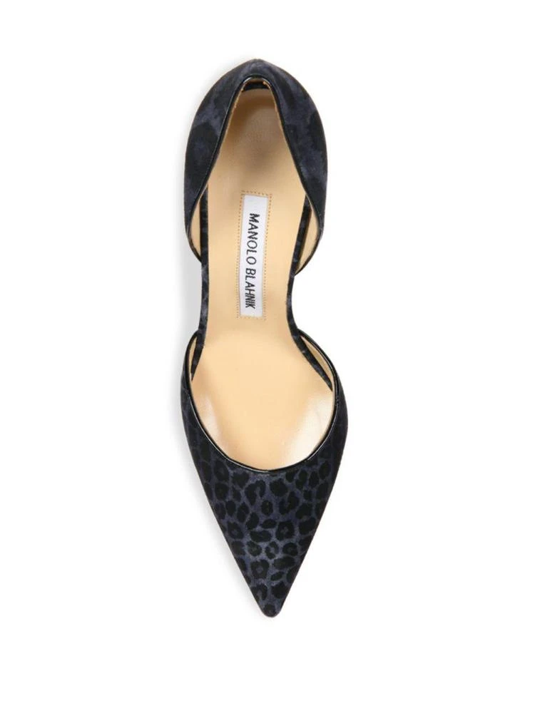 商品Manolo Blahnik|Taylerbibo Leopard-Print Suede d'Orsay Pumps,价格¥2383,第4张图片详细描述