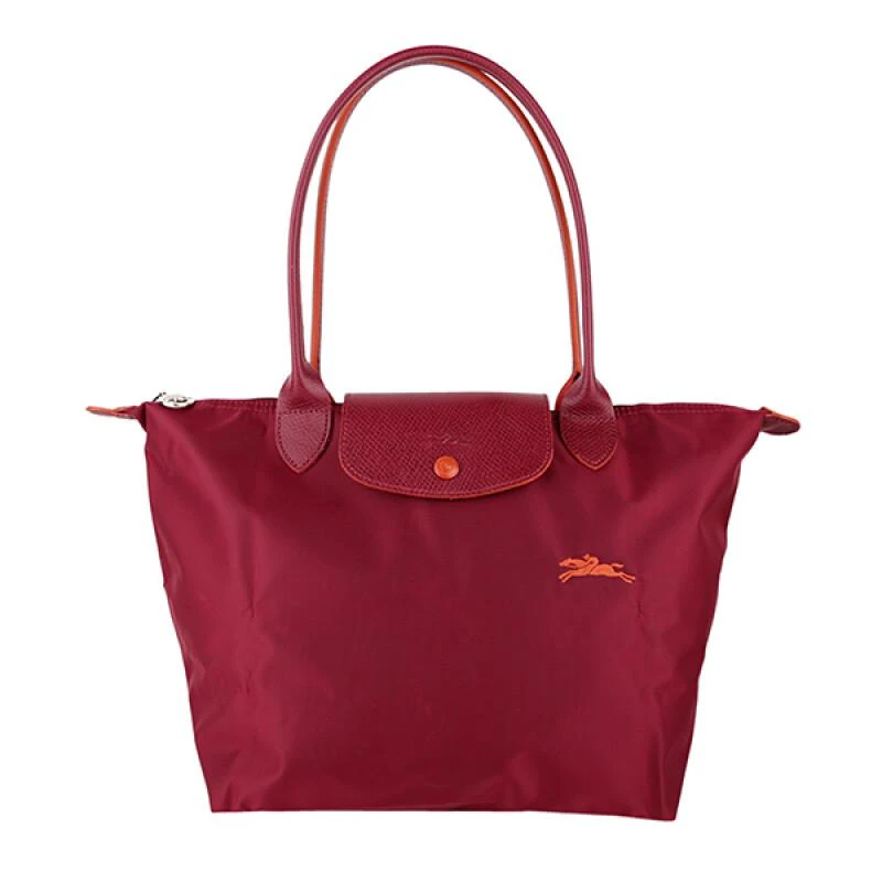 商品[国内直发] Longchamp|LONGCHAMP/珑骧女士长柄可折叠手提单肩包饺子包小号 2605 619 209 紫红色,价格¥551,第4张图片详细描述