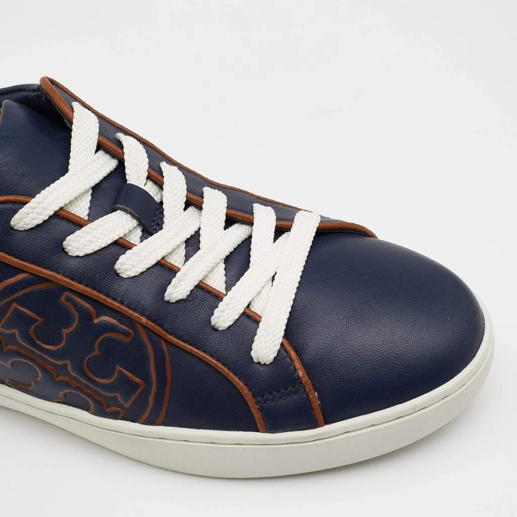 Tory Burch Navy Blue Leather Chance Low Top Sneakers Size 37.5 商品