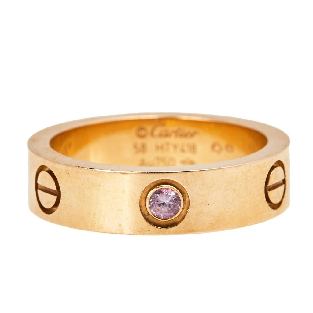 商品[二手商品] Cartier|Cartier Love Pink Sapphire 18K Rose Gold Band Ring Size 58,价格¥8744,第2张图片详细描述