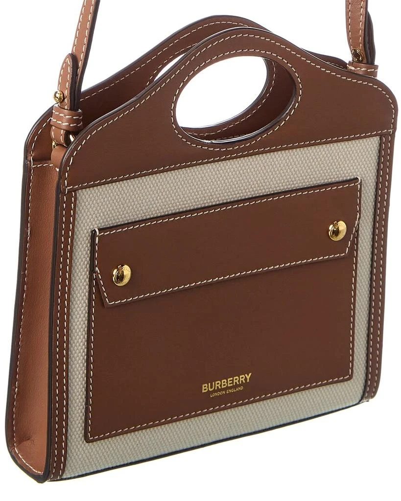 商品Burberry|Burberry Canvas & Leather Pocket Tote,价格¥6360,第3张图片详细描述