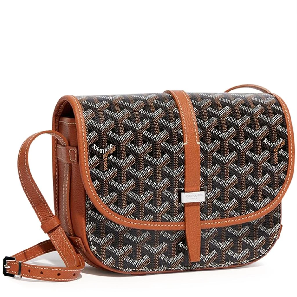 商品Goyard|Goyard Goyardine Belvedere II Black Tan PM Messenger Bag,价格¥26027,第1张图片