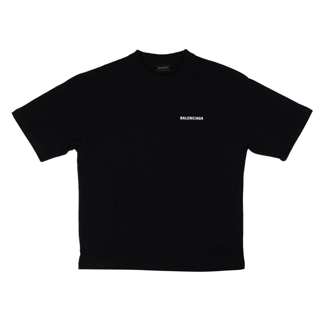 Balenciaga | BALENCIAGA Black Logo Cotton Large Fit T-Shirt
