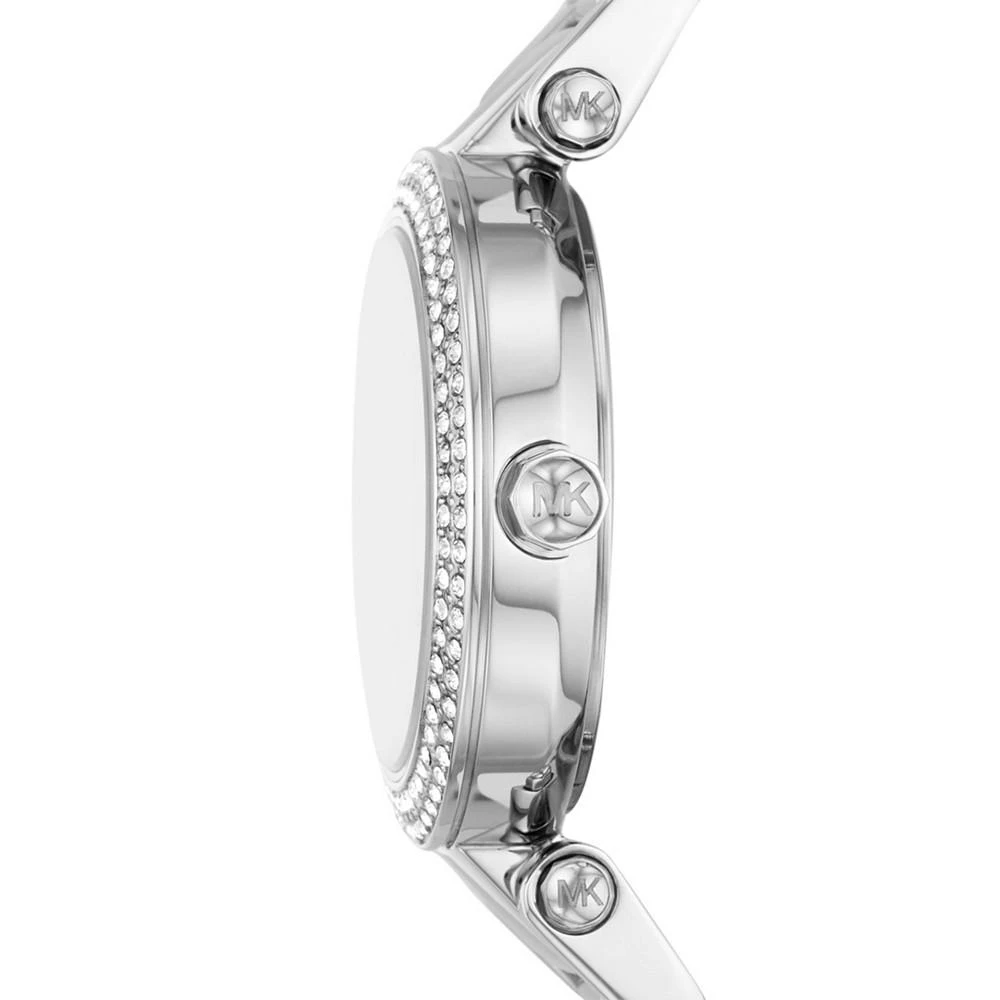 商品Michael Kors|Women's Parker Silver-Tone Stainless Steel Bracelet Watch 28mm,价格¥840,第3张图片详细描述