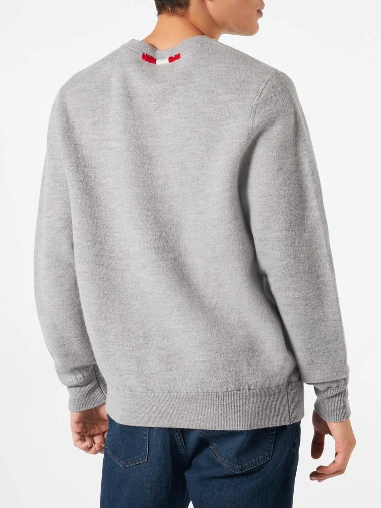商品Mc2 Saint Barth|Man Crewneck Knitted Sweater With Day Off Embroidery,价格¥1994,第3张图片详细描述