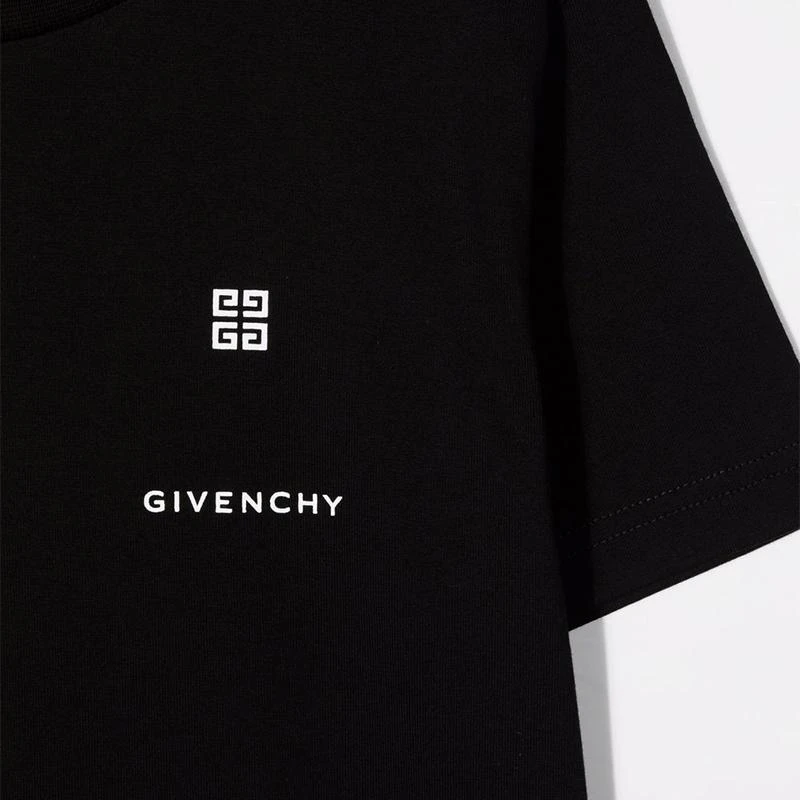 商品Givenchy|大童款 黑色圆领LOGO印花短袖T恤【香港仓极速发货】,价格¥1066,第2张图片详细描述