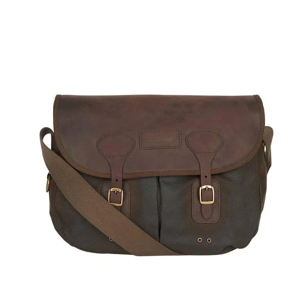 商品Barbour|Barbour Tarras Wax Olive Green Crossbody Bag,价格¥1915,第1张图片