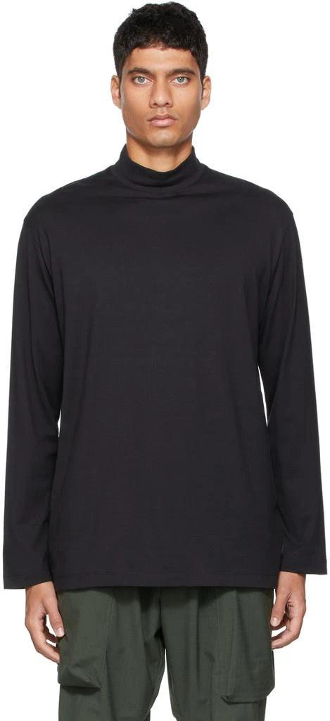 商品[国内直发] Y-3|Black Mock Neck Long Sleeve T-Shirt,价格¥379,第1张图片