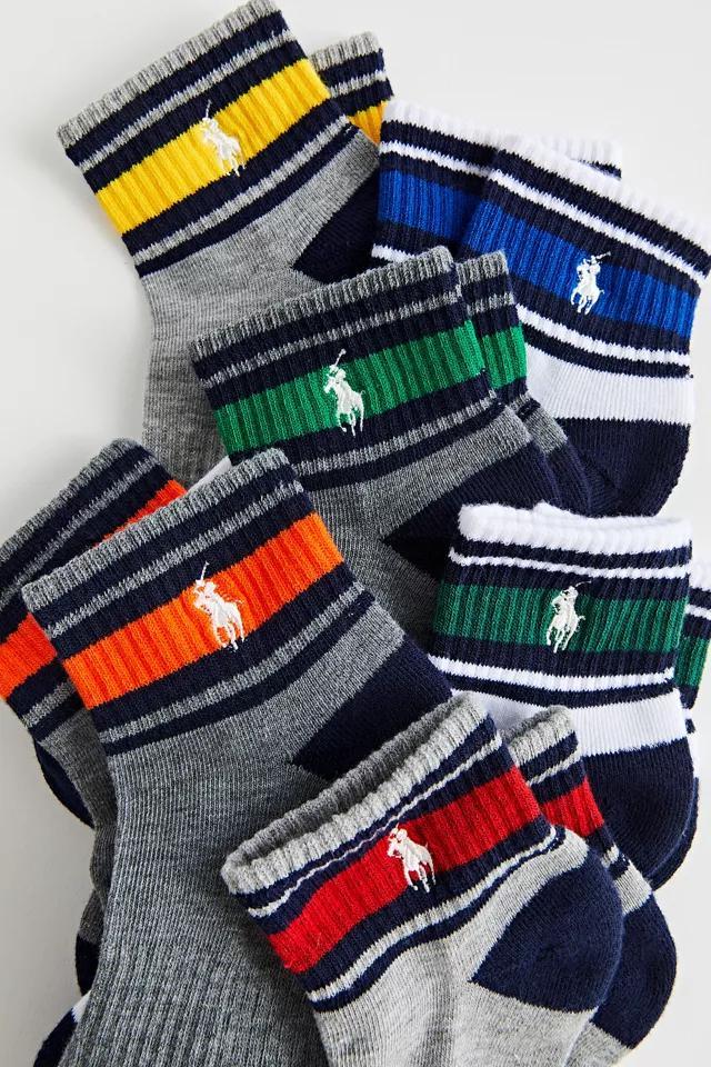 商品Ralph Lauren|Polo Ralph Lauren Multi Stripe Quarter Sock 6-Pack,价格¥214,第6张图片详细描述