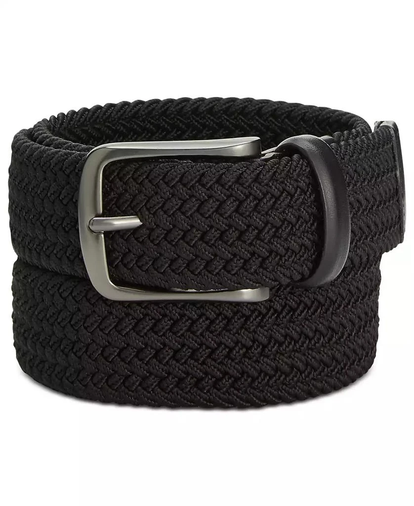 商品Perry Ellis|Men's Webbed Leather-Trim Belt,价格¥228,第1张图片