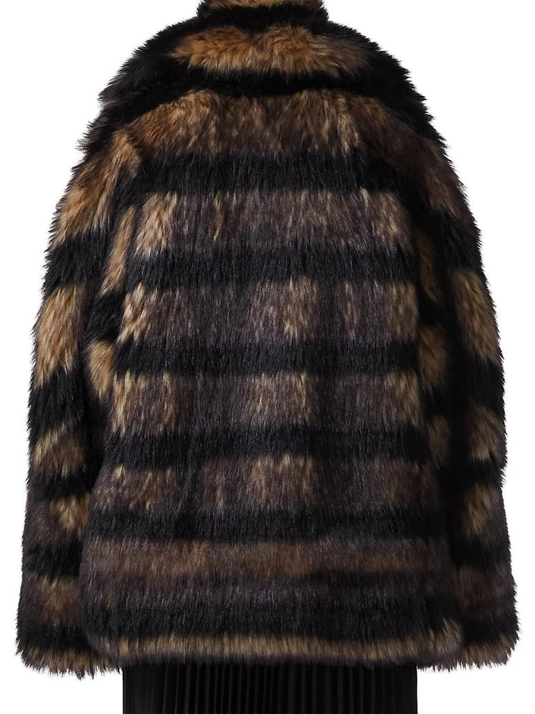 商品Burberry|Striped Faux Fur Coat,价格¥36618,第5张图片详细描述