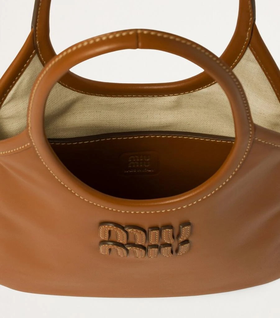 商品Miu Miu|Leather Ivy Top-Handle Bag,价格¥14222,第5张图片详细描述