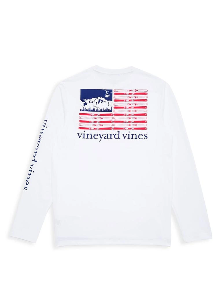 商品Vineyard Vines|Little Boy's &amp; Boy's Ski Flag Long-Sleeve Harbor Performance T-Shirt,价格¥192,第3张图片详细描述