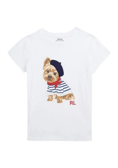 商品Ralph Lauren|Lauren Childrenswear Girls 7 16 Dog Print Cotton Jersey Tee,价格¥171,第1张图片