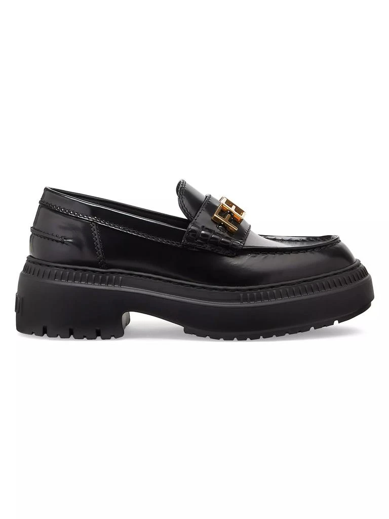 商品Fendi|Fendigraphy Leather Platform Loafers,价格¥8851,第1张图片